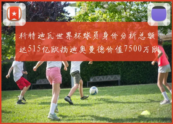 科特迪瓦世界杯球员身价分析总额达515亿欧扬迪奥曼德价值7500万欧